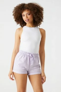 Stitches Ladies Bottoms Self-Tie Paperbag Waist Short