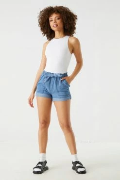 Stitches Ladies Bottoms Self-Tie Paperbag Waist Short