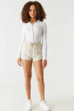 Stitches Ladies Self-Tie Paperbag Waist Shorts