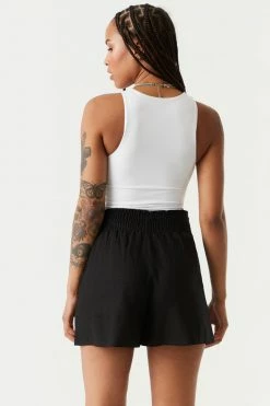 Stitches Ladies Smocked Waist Wide Leg Short Bottoms