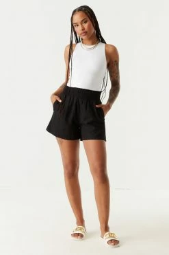 Stitches Ladies Smocked Waist Wide Leg Short Bottoms