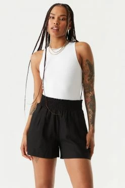 Stitches Ladies Smocked Waist Wide Leg Short Bottoms