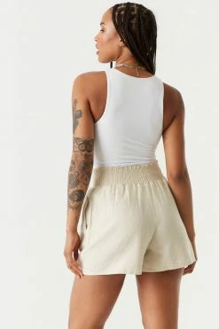 Stitches Ladies Smocked Waist Wide Leg Short Bottoms