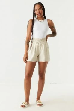 Stitches Ladies Smocked Waist Wide Leg Short Bottoms