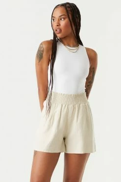 Stitches Ladies Smocked Waist Wide Leg Short Bottoms