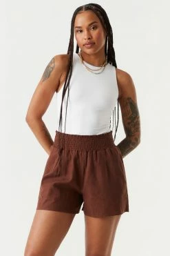 Stitches Ladies Smocked Waist Wide Leg Short Bottoms