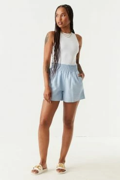 Stitches Ladies Smocked Waist Wide Leg Short Bottoms