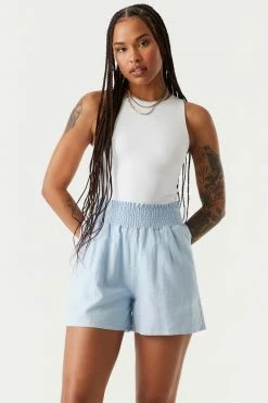 Stitches Ladies Smocked Waist Wide Leg Short Bottoms