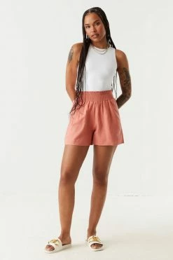 Stitches Ladies Smocked Waist Wide Leg Short Bottoms