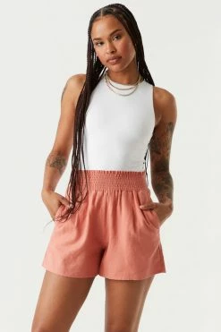 Stitches Ladies Smocked Waist Wide Leg Short Bottoms