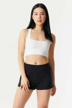 Stitches Ladies Bottoms Pull-On Fleece Sweat Short