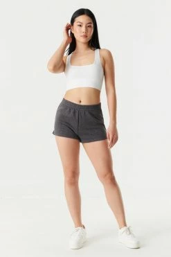 Stitches Ladies Bottoms Pull-On Fleece Sweat Short