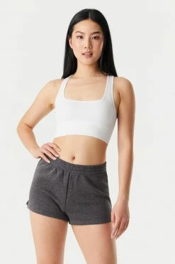 Stitches Ladies Bottoms Pull-On Fleece Sweat Short