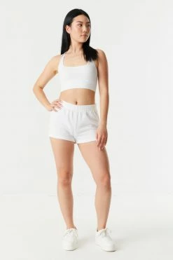 Stitches Ladies Bottoms Pull-On Fleece Sweat Short