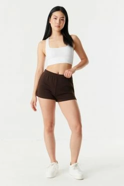 Stitches Ladies Bottoms Pull-On Fleece Sweat Short