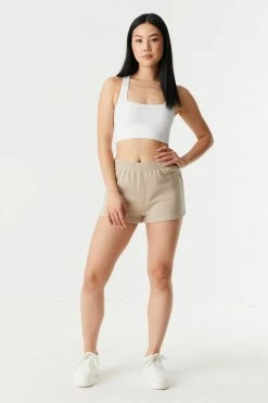 Stitches Ladies Bottoms Pull-On Fleece Sweat Short