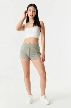 Stitches Ladies Bottoms Pull-On Fleece Sweat Short