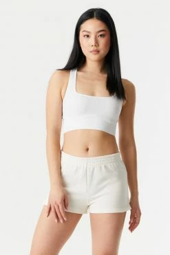 Stitches Ladies Bottoms Pull-On Fleece Sweat Short