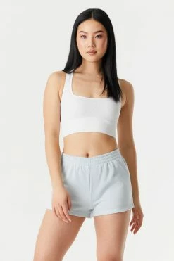 Stitches Ladies Bottoms Pull-On Fleece Sweat Short