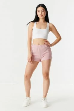 Stitches Ladies Bottoms Pull-On Fleece Sweat Short