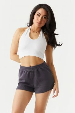 Stitches Ladies Bottoms Pull-On Fleece Sweat Short