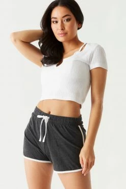 Stitches Ladies Bottoms Contrast Piping Dolphin Short