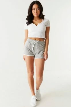 Stitches Ladies Bottoms Contrast Piping Dolphin Short