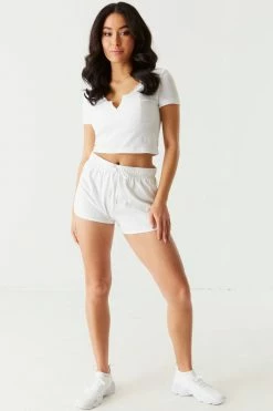 Stitches Ladies Bottoms Contrast Piping Dolphin Short