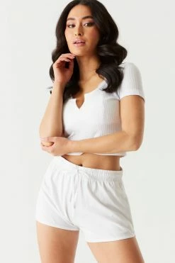 Stitches Ladies Bottoms Contrast Piping Dolphin Short