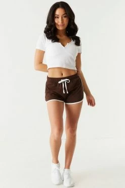 Stitches Ladies Bottoms Contrast Piping Dolphin Short