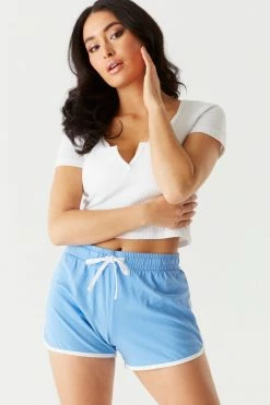 Stitches Ladies Bottoms Contrast Piping Dolphin Short