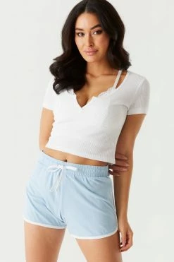 Stitches Ladies Bottoms Contrast Piping Dolphin Short