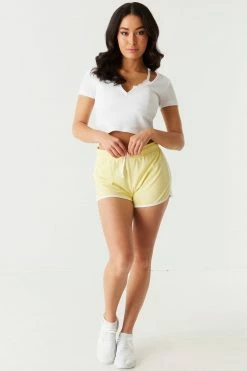 Stitches Ladies Bottoms Contrast Piping Dolphin Short