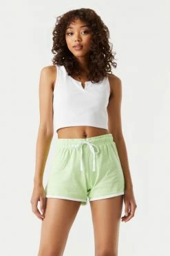 Stitches Ladies Bottoms Contrast Piping Dolphin Short