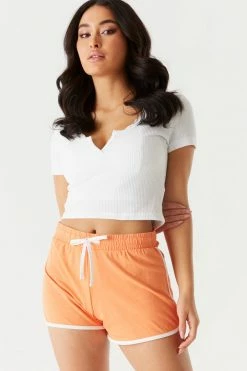 Stitches Ladies Bottoms Contrast Piping Dolphin Short