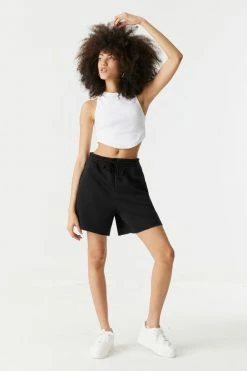 Stitches Ladies High-Rise Fleece Basketball Short Bottoms