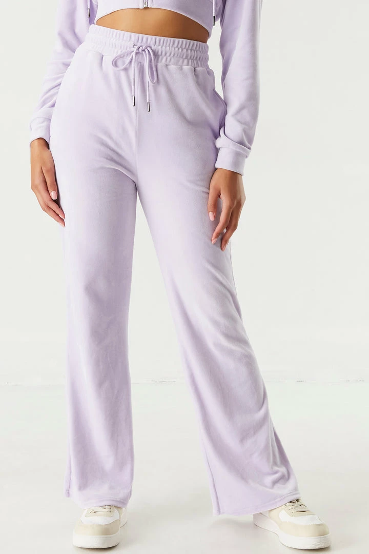 Stitches Ladies Velour High-Rise Flared Jogger Bottoms 18 Stitches Ladies Velour High-Rise Flared Jogger Bottoms