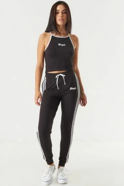 Stitches Ladies Soft High Neck Angel Graphic Cropped Tank 5 Stitches Ladies Soft High Neck Angel Graphic Cropped Tank