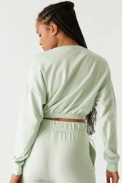 Stitches Ladies Soft Fleece Cinched Hem California Graphic Long Sleeve Top