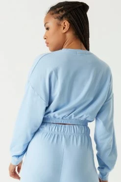 Stitches Ladies Soft Fleece Cinched Hem Angel Graphic Long Sleeve Top