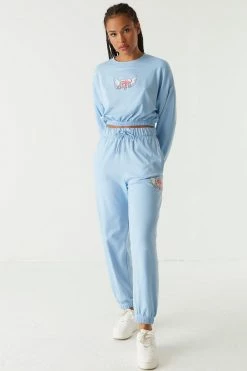 Stitches Ladies Bottoms Soft Fleece Angel Graphic Jogger