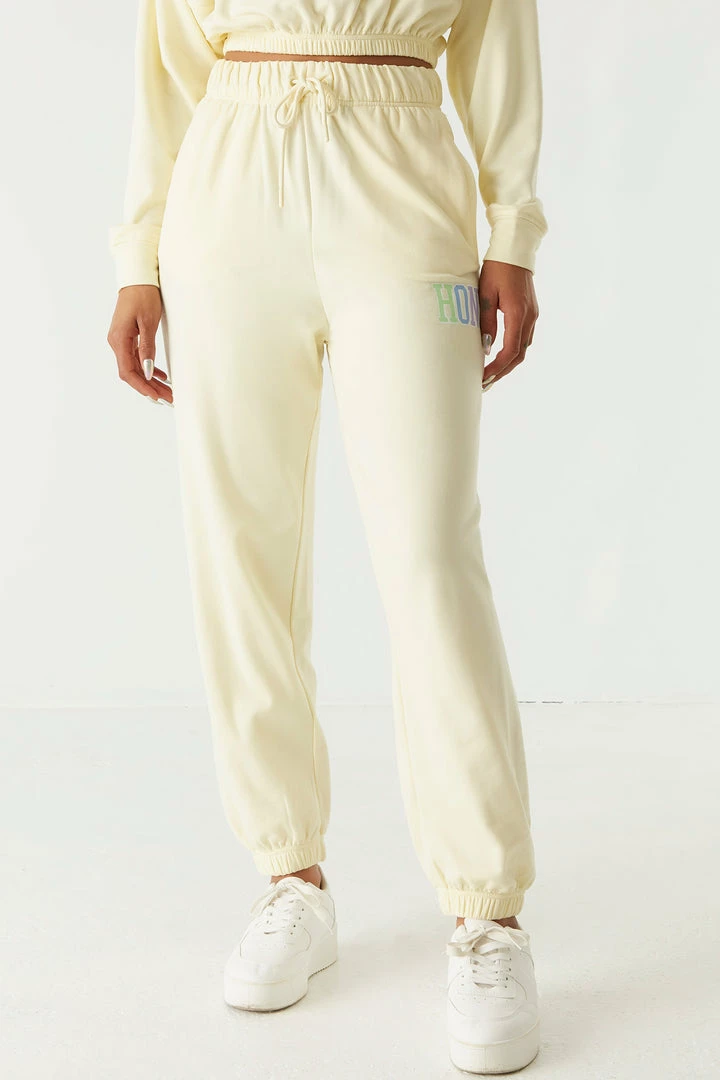 Stitches Ladies Soft Fleece Honey Graphic Jogger 2 Stitches Ladies Soft Fleece Honey Graphic Jogger