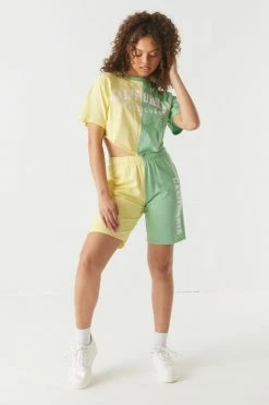 Stitches Ladies Split Print California Graphic Basketball Short