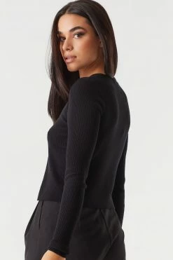 Stitches Ladies Ribbed Self-Tie Front Cardigan Sweaters