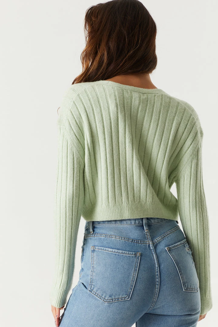 Stitches Ladies Relaxed Ribbed Knit Cropped Cardigan 11 Stitches Ladies Relaxed Ribbed Knit Cropped Cardigan