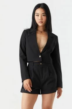 Stitches Ladies Tailored Single Button Cropped Blazer