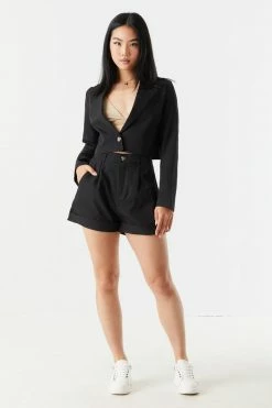 Stitches Ladies Tailored Single Button Cropped Blazer