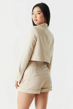 Stitches Ladies Tailored Single Button Cropped Blazer