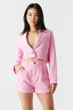 Stitches Ladies Tailored Single Button Cropped Blazer