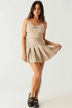 Stitches Ladies Good Vibes Graphic Lace Trim Cropped Cami 5 Stitches Ladies Good Vibes Graphic Lace Trim Cropped Cami